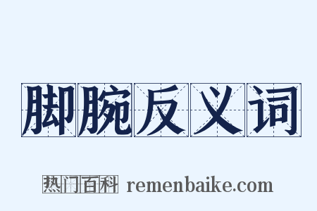 脚腕反义词是什么意思的图片